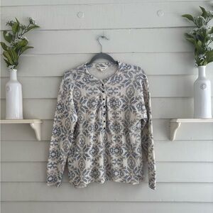 Lucky Brand Thermal Henley Long Sleeve Shirt Women’s Size Small